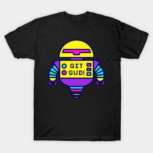 GIT GUD neon robot T-Shirt